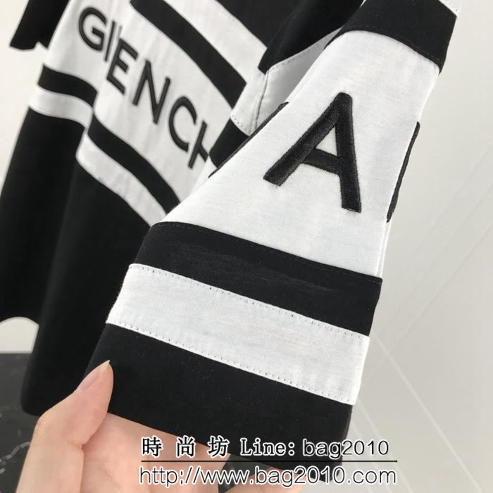 GVC紀梵希 19ss春夏新款 立體字母刺繡 絲光棉短袖 男女同款 ydi1452
